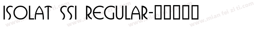 Isolat SSi Regular字体转换